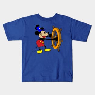 Steamboat Willie - Colourized Kids T-Shirt